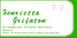 henrietta grifaton business card